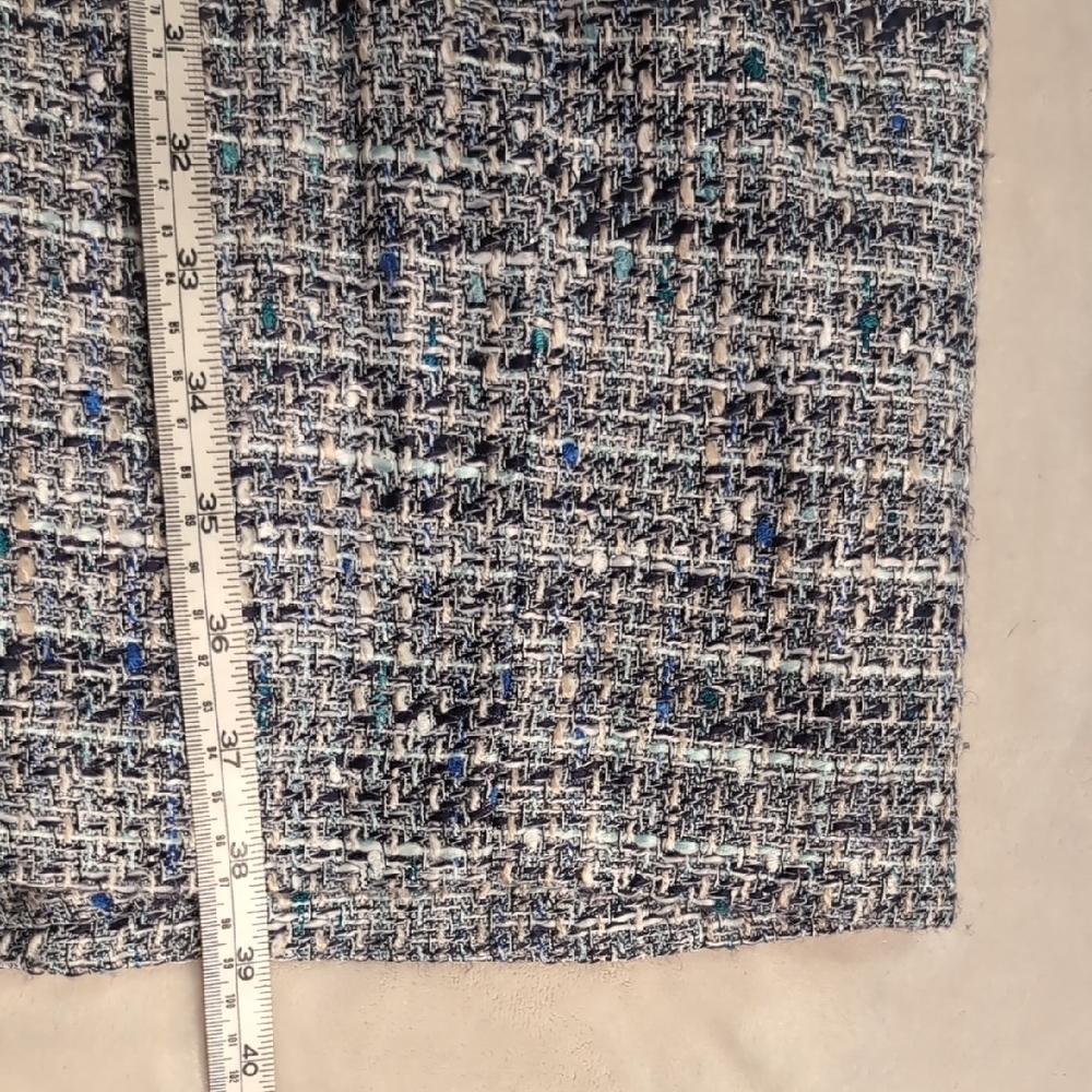 Karl Lagerfeld Blue Tweed Sleeveless Midi Dress - Picture 10 of 10